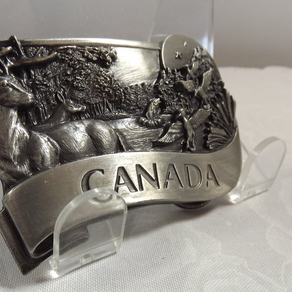 Canada Wildlife Belt Buckle, Vintage 1988 Bergamot - Picture 2 of 6